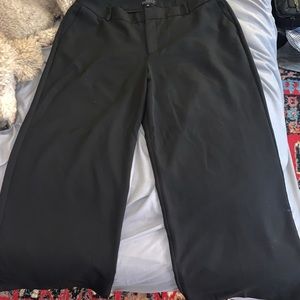 Black wide leg trousers